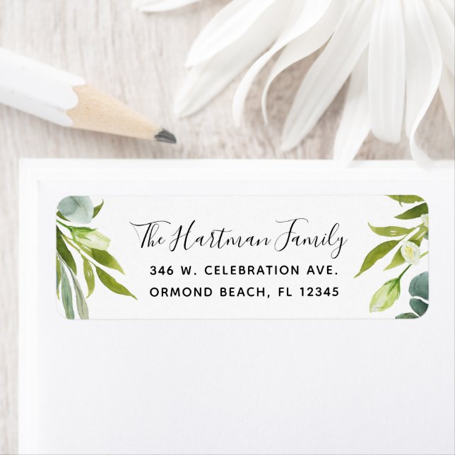 Elegant Watercolor Leaves Spring Summer (Insitu)