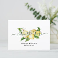 Elegant Watercolor Lemon Tropical Wedding Script