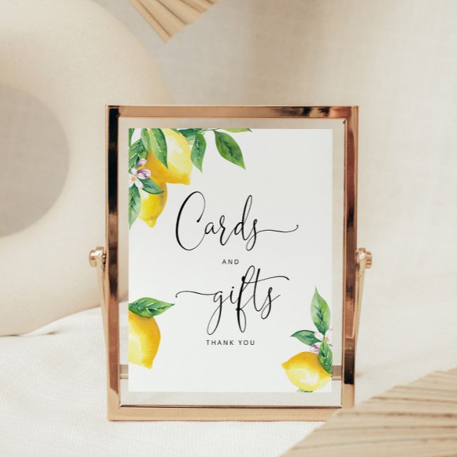 Elegant watercolor lemons Cards and gifts Poster (Creator Uploaded)