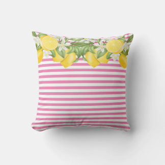 Elegant Watercolor Lemons Lumbar Pillow