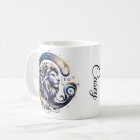 Elegant Watercolor Leo Zodiac Custom Mug