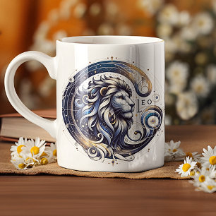 Elegant Watercolor Leo Zodiac Custom Mug
