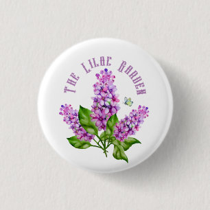 Elegant watercolor lilac branch 3 cm round badge