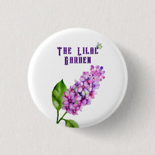Elegant watercolor lilac branch 3 cm round badge