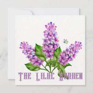 Elegant watercolor lilac branch invitation