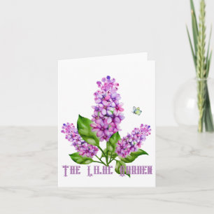 Elegant watercolor lilac branch note card