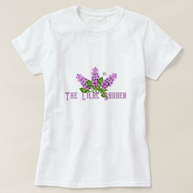 Elegant watercolor lilac branch T-Shirt (Design Front)