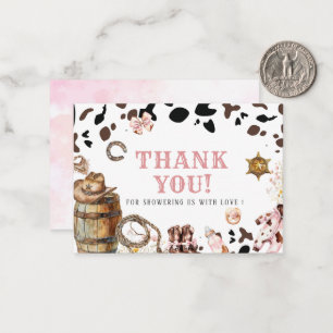 Elegant Watercolor Little cowgirl Rodeo Country Ba Card