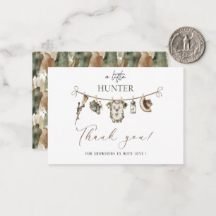 Elegant Watercolor Little hunter Baby shower Card