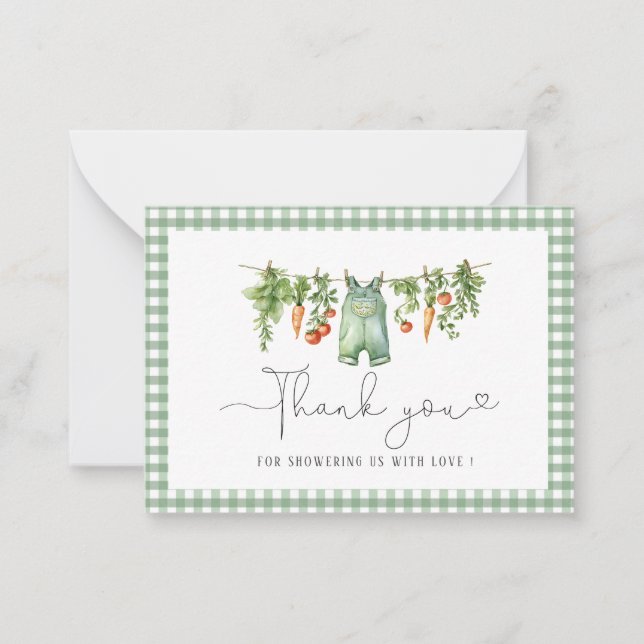 Elegant Watercolor Locally grown Baby shower Card (Front)