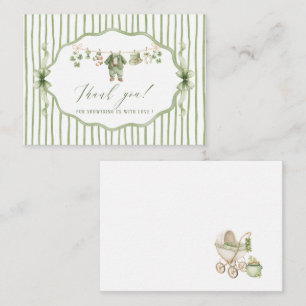 Elegant Watercolor Lucky Charm St Patrics Baby sho Card
