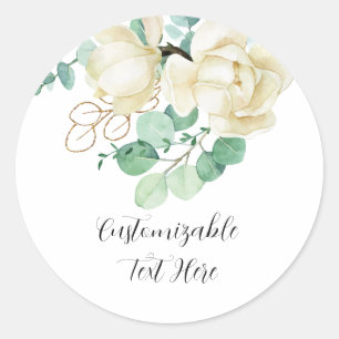 Elegant Watercolor Magnolia Sticker