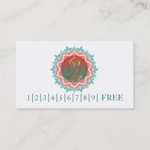 Elegant Watercolor Mandala YOGA Instructor Logo Business Card