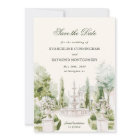 Elegant Watercolor Manor Garden Wedding
