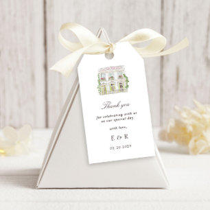 Elegant Watercolor Manor Rococo Wedding Gift Tags