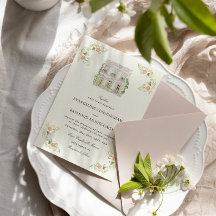 Elegant Watercolor Manor Rococo Wedding
