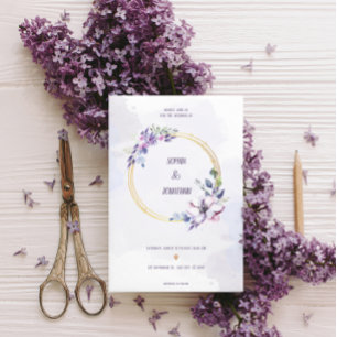 Elegant Watercolor Neutral floral wedding gold