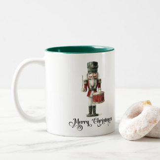 Elegant Watercolor Nutcracker Christmas Two-Tone Coffee Mug