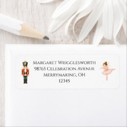 Elegant Watercolor Nutcracker Suite Return Address