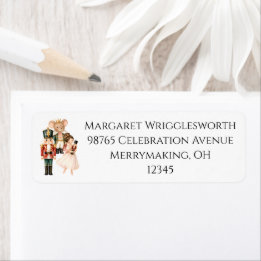 Elegant Watercolor Nutcracker Suite Return Address