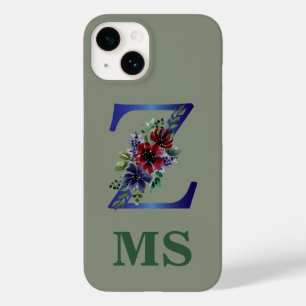elegant watercolor of a Red & blue floral bouquet Case-Mate iPhone 14 Case