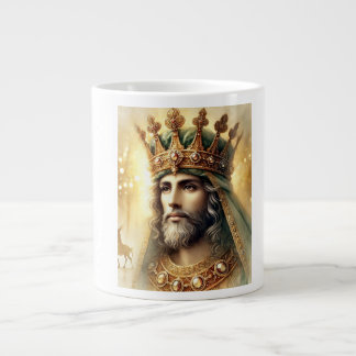 Elegant Watercolor of a Wise King  Large Coffee Mug