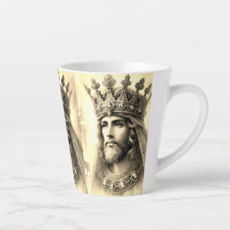 Elegant Watercolor of a Wise King  Latte Mug