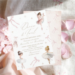 Elegant  Watercolor One 1st Birthday tutu cute Gir Invitation