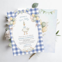 Elegant Watercolor One 2nd Birthday silly goose B