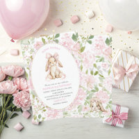 Elegant Watercolor One 2nd Birthday some bunny gi