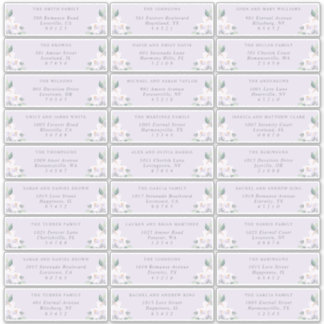 Elegant Watercolor Orchids Guest Address Labels