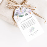 Elegant Watercolor Orchids Wedding Love & Thanks Gift Tags<br><div class="desc">This elegant collection features delicate purple orchids and watercolor greenery leaves paired and a classy calligraphy font. To change details, click «Personalise». All elements adjustable. To move the text and image or change the size, font or colour, click «Click to customise further». View the collection link on this page to...</div>
