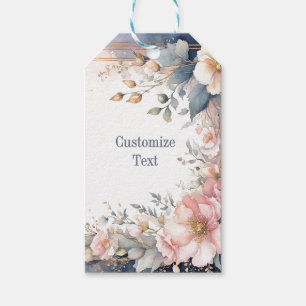Elegant Watercolor Pastel Floral Personalised Gift Tags