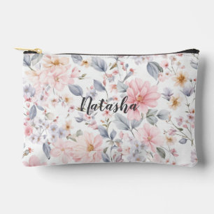 Elegant Watercolor Pastel Flower Soft Floral Pouch
