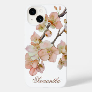 Elegant watercolor peachy florals Case-Mate iPhone 14 case