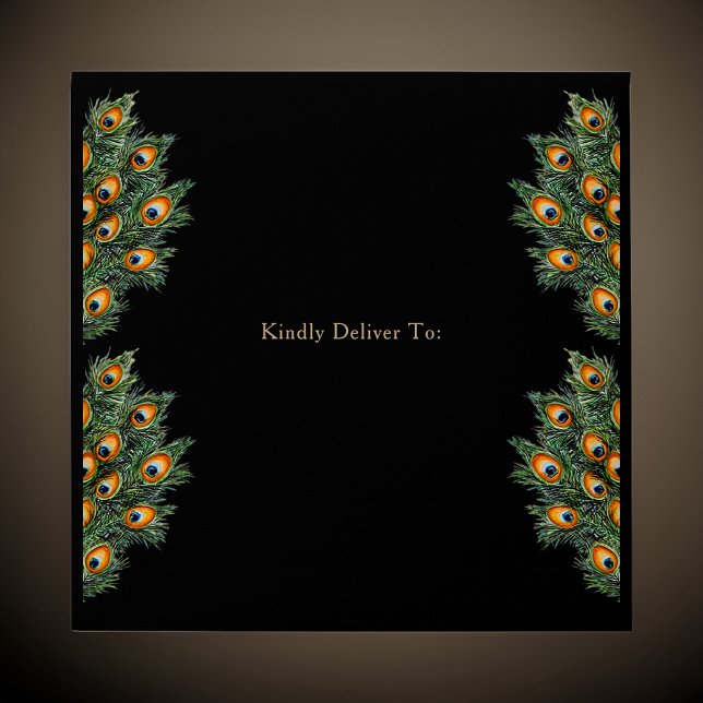 Elegant Watercolor Peacock Envelope (Creator Uploaded)