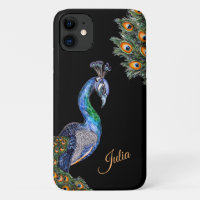 Elegant Watercolor Peacock Personalised