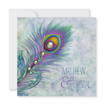 Elegant Watercolor Peacock Wedding