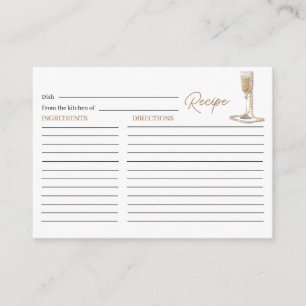 Elegant Watercolor Pearls and Prosecco Bridal Show Enclosure Card