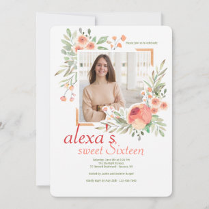 Elegant Watercolor Photo Frame Invitation