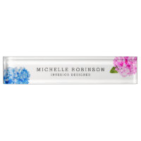 Elegant Watercolor Pink Blue Florals