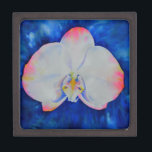 Elegant watercolor Pink Blush Orchid Gift Box<br><div class="desc">Romantic elegant pink and white orchid watercolor painting by H Cooper</div>