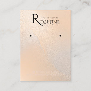 Elegant Watercolor pink Earring Display Business Card