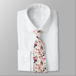 Elegant Watercolor Pink Floral Greenery Pattern  Tie<br><div class="desc">Elegant Watercolor Pink Floral Greenery Pattern Neck Tie</div>