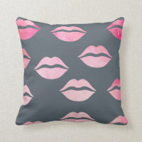 elegant watercolor pink lips pattern