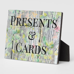 Elegant watercolor pink wildflowers barnwood plaque