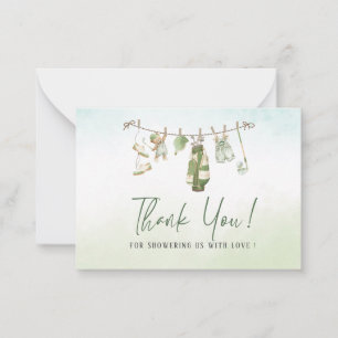 Elegant Watercolor Preppy golf boy Baby shower Card