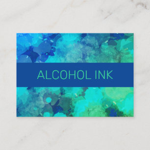 Elegant Watercolor Purple Blue Alcohol Ink Business Card