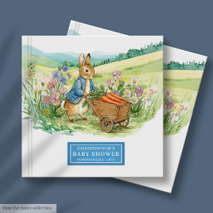 Elegant Watercolor Rabbit Baby Shower Guest Book