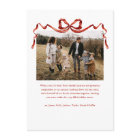 Elegant Watercolor Red Bow Christmas Four Photo